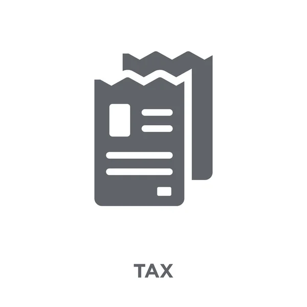 税务图标 税务设计概念从付款收集 简单的元素向量例证在白色背景 — 图库矢量图片