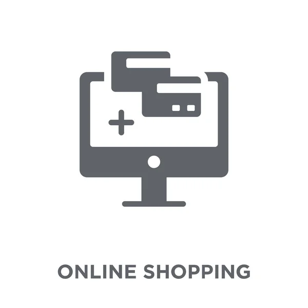 Иконка Интернет Покупок Концепция Дизайна Онлайн Покупок Коллекции Простая Векторная — стоковый вектор