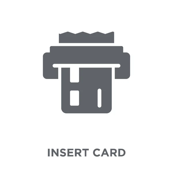 Insérer Une Icône Carte Insérer Concept Carte Collection Ecommerce Illustration — Image vectorielle