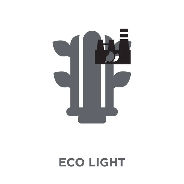 环保灯图标 生态照明设计理念来自生态收藏 简单的元素向量例证在白色背景 — 图库矢量图片