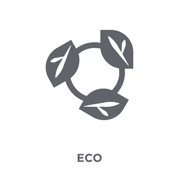 エコのアイコン 生態学のコレクションから環境デザイン コンセプト 白い背景の上の単純な要素ベクトル図 — ストックベクタ