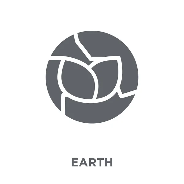 緑の地球アイコン 緑の地球生態学コレクションからデザイン コンセプト 白い背景の上の単純な要素ベクトル図 — ストックベクタ