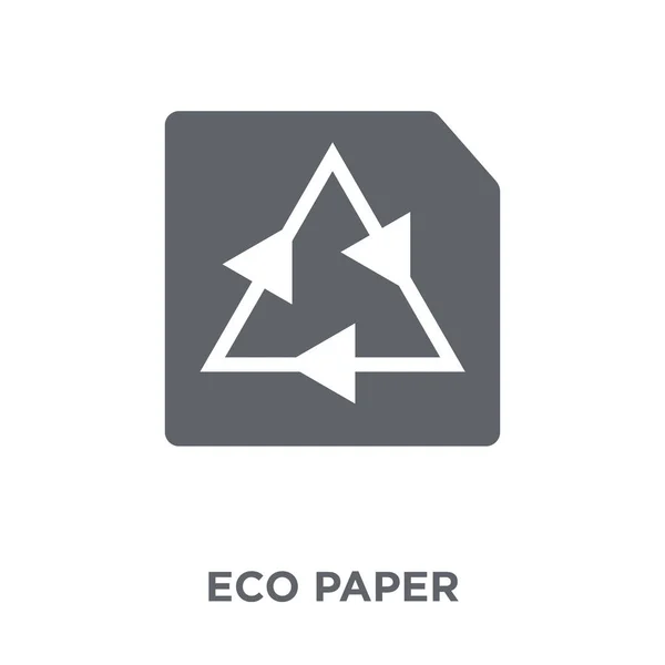 Eco Papper Ikonen Eco Papper Designkoncept Från Ekologi Samling Enkelt — Stock vektor