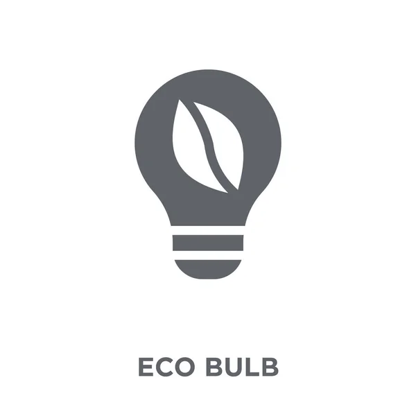 エコ電球のアイコン 生態学のコレクションからエコ電球のデザイン コンセプト 白い背景の上の単純な要素ベクトル図 — ストックベクタ