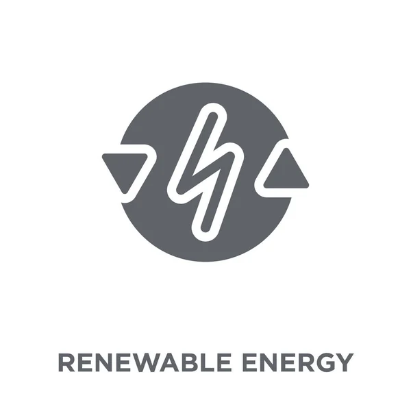 Icona Delle Energie Rinnovabili Concetto Progettazione Energie Rinnovabili Della Collezione — Vettoriale Stock