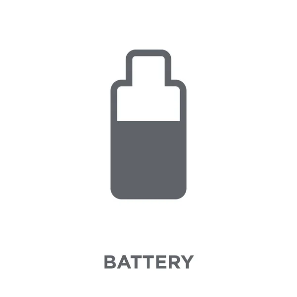电池图标 电池设计理念来自电子设备的收集 简单的元素向量例证在白色背景 — 图库矢量图片