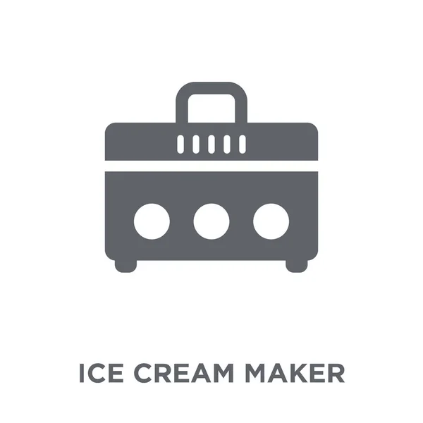 Icono Máquina Helado Concepto Diseño Fabricante Helados Colección Dispositivos Electrónicos — Vector de stock