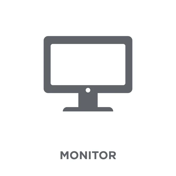 Ícone Monitor Monitore Conceito Design Coleção Dispositivos Eletrônicos Ilustração Vetorial — Vetor de Stock