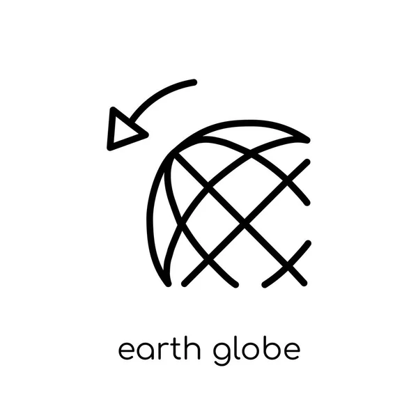 Значок Земного Шара Модный Современный Плоский Линейный Вектор Значок Земной — стоковый вектор