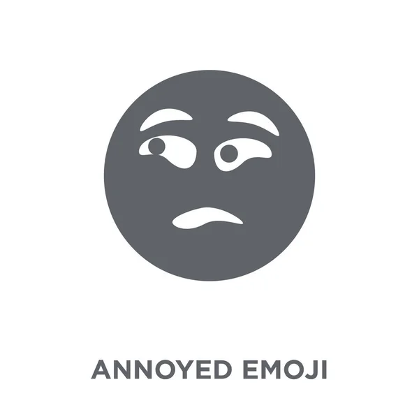愤怒的表情符号图标 从表情符号收藏的愤怒的表情符号设计概念 简单的元素向量例证在白色背景 — 图库矢量图片