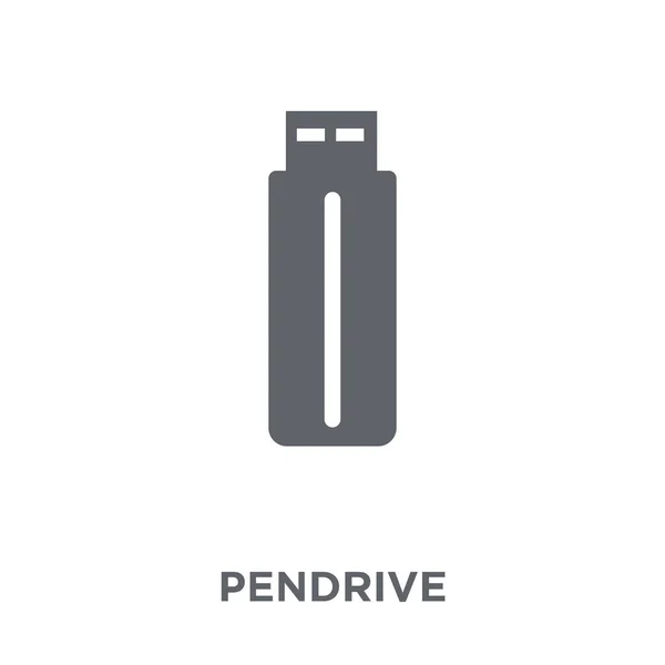 Icono Pendrive Concepto Diseño Pendrive Colección Dispositivos Electrónicos Ilustración Simple — Vector de stock