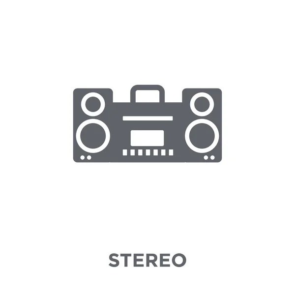 ステレオ アイコン 電子デバイス コレクションからステレオのデザイン コンセプト 白い背景の上の単純な要素ベクトル図 — ストックベクタ
