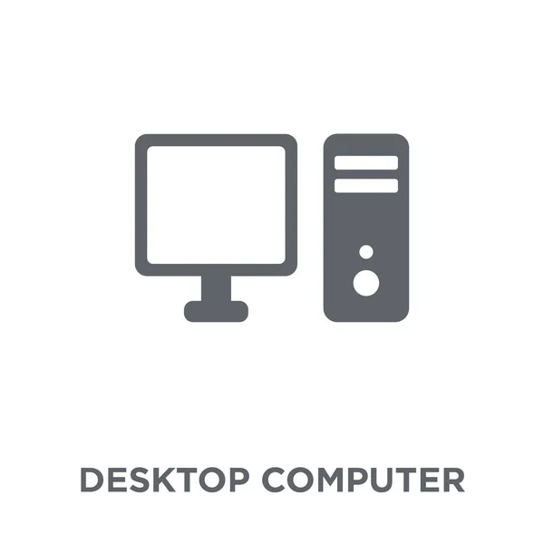 Значок Настольного Компьютера Концепция Дизайна Настольных Компьютеров Коллекции Электронных Устройств — стоковый вектор