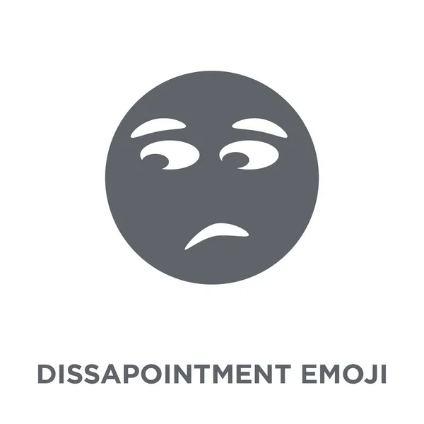 失望的表情符号 从表情符号收藏的失望情感设计概念 简单的元素向量例证在白色背景 — 图库矢量图片