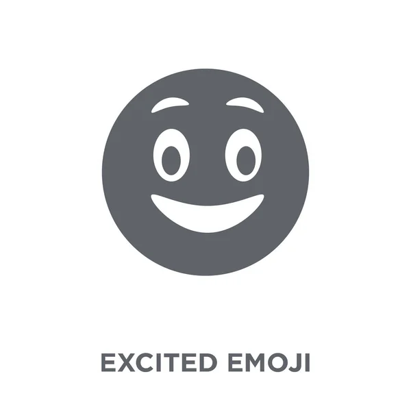 Emocionado Icono Emoji Emocionado Concepto Diseño Emoji Colección Emoji Ilustración — Vector de stock