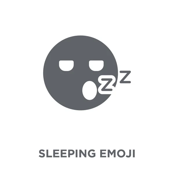 Slapende Emoji Pictogram Slapende Emoji Ontwerpconcept Van Emoji Collectie Eenvoudig — Stockvector