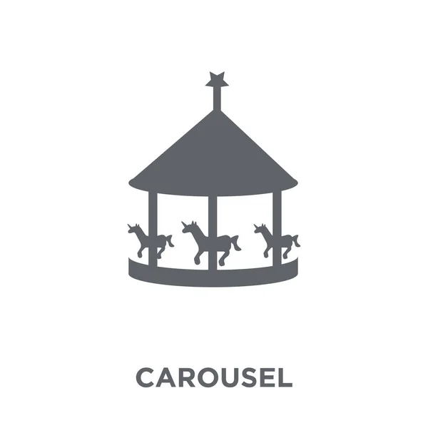Carrousel Pictogram Het Ontwerpconcept Van Carrousel Uit Entertainment Collectie Eenvoudig — Stockvector