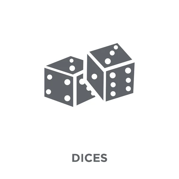 Dices Icon Dices Design Concept Arcade Collection Simple Element Vector — Stock Vector