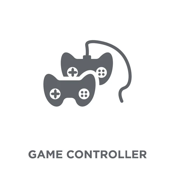 ゲーム コント ローラーのアイコン エンターテイメント コレクションからゲーム コント ローラー設計コンセプト 白い背景の上の単純な要素ベクトル図 — ストックベクタ