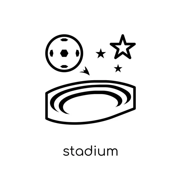 Het Pictogram Van Het Stadion Trendy Modern Plat Lineaire Vector — Stockvector