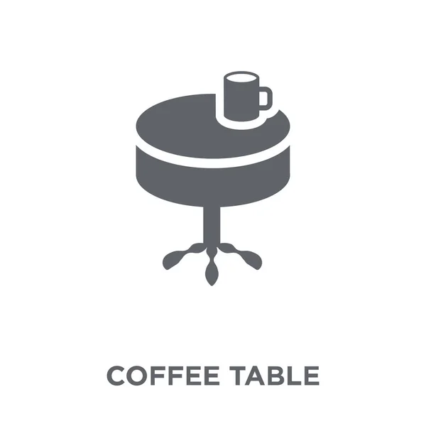 Salontafel Pictogram Het Ontwerpconcept Van Koffietafel Van Meubels Huishoudelijke Collectie — Stockvector