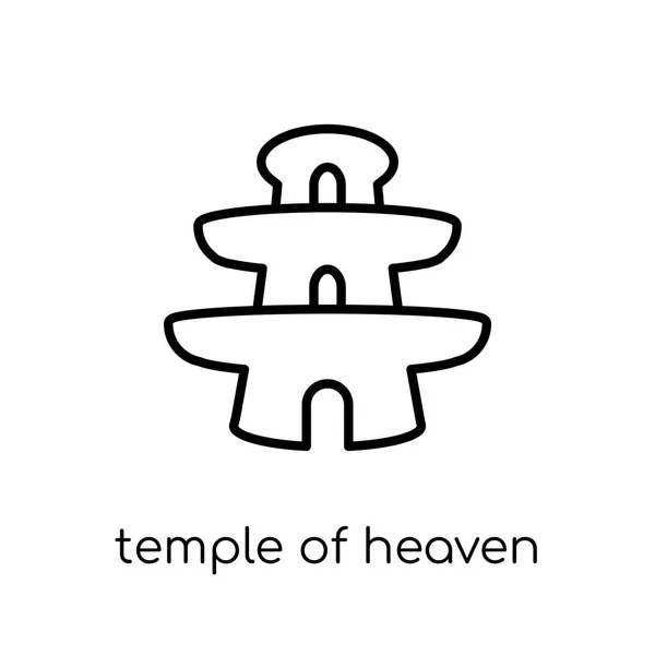 Templet Himlen Ikonen Trendiga Moderna Platt Linjär Vektor Temple Heaven — Stock vektor