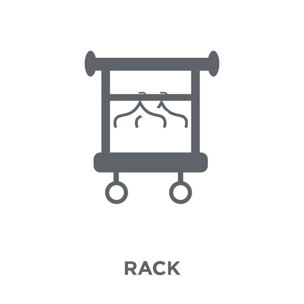 ラックのアイコン 家具と家庭用コレクションからラック デザイン コンセプト 白い背景の上の単純な要素ベクトル図 — ストックベクタ