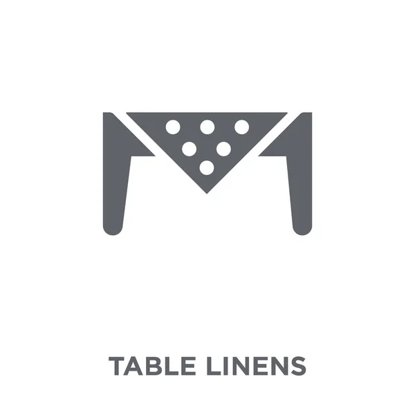 Linge Table Icône Linge Table Concept Conception Meubles Collection Ménage — Image vectorielle