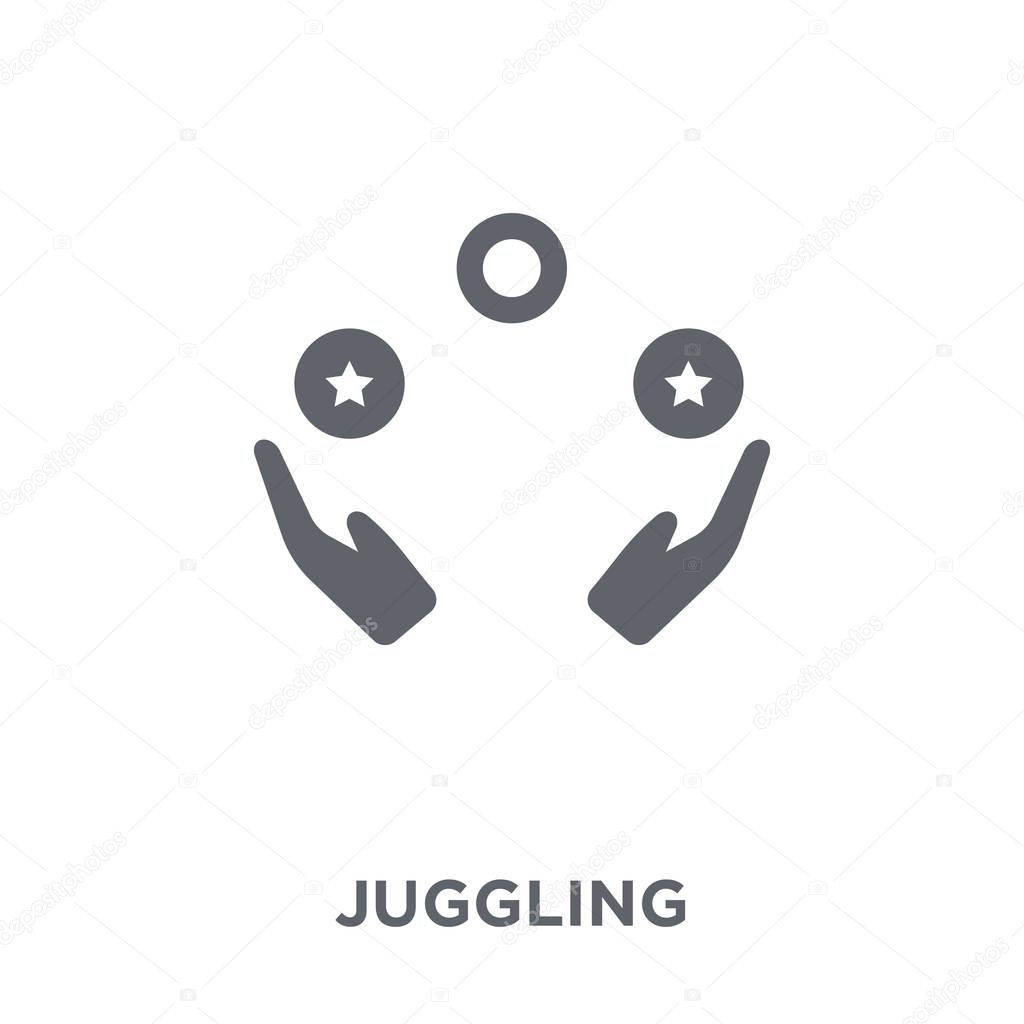 Juggling icon. Juggling design concept from Circus collection. Simple element vector illustration on white background.
