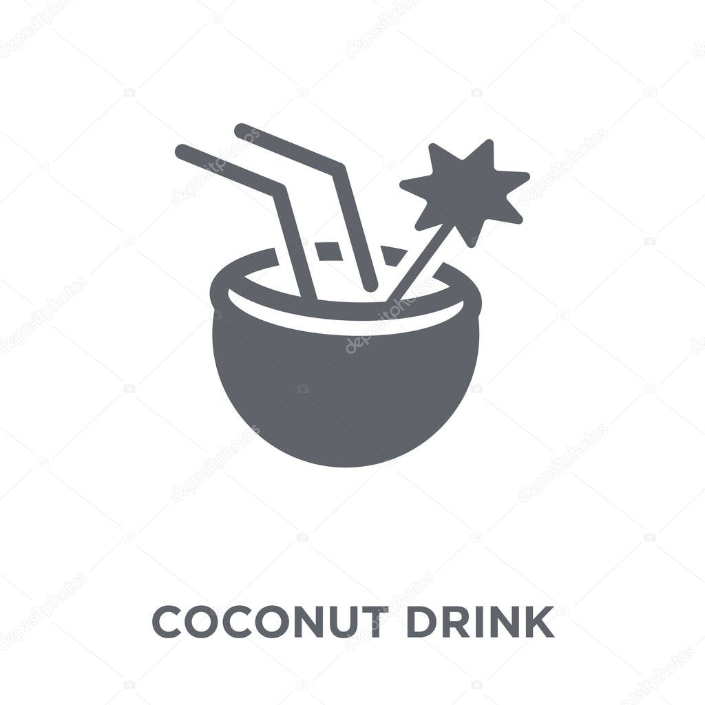 Coconut drink icon. Coconut drink design concept from Drinks collection. Simple element vector illustration on white background.