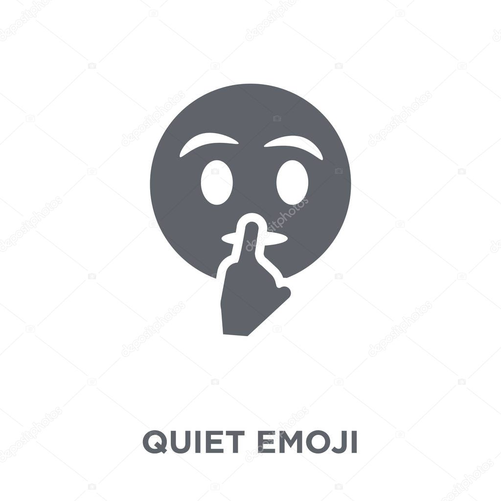Quiet emoji icon. Quiet emoji design concept from Emoji collection. Simple element vector illustration on white background.