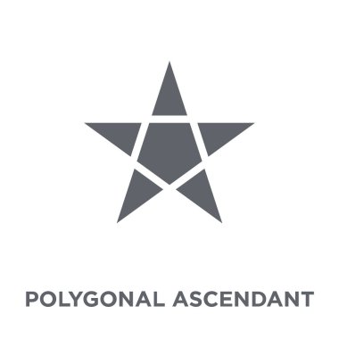 Poligonal artarak sinyal simgesi. Poligonal artarak sinyal tasarım konsepti geometri koleksiyonundan. Basit öğe vektör çizim beyaz arka plan üzerinde.