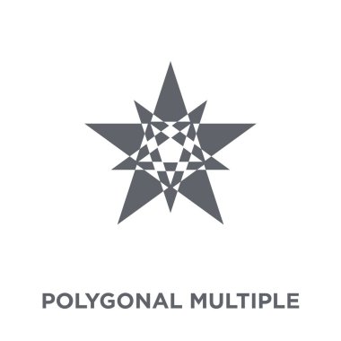Poligonal çoklu yıldız simgesi. Poligonal çoklu yıldız tasarım konsepti geometri koleksiyonundan. Basit öğe vektör çizim beyaz arka plan üzerinde.