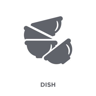 Çanak simgesi. Çanak tasarım konsepti Restoran koleksiyonundan. Basit öğe vektör çizim beyaz arka plan üzerinde.