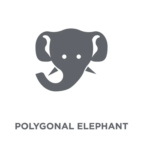 Icono Elefante Poligonal Concepto Diseño Elefante Poligonal Colección Geometry Ilustración — Vector de stock