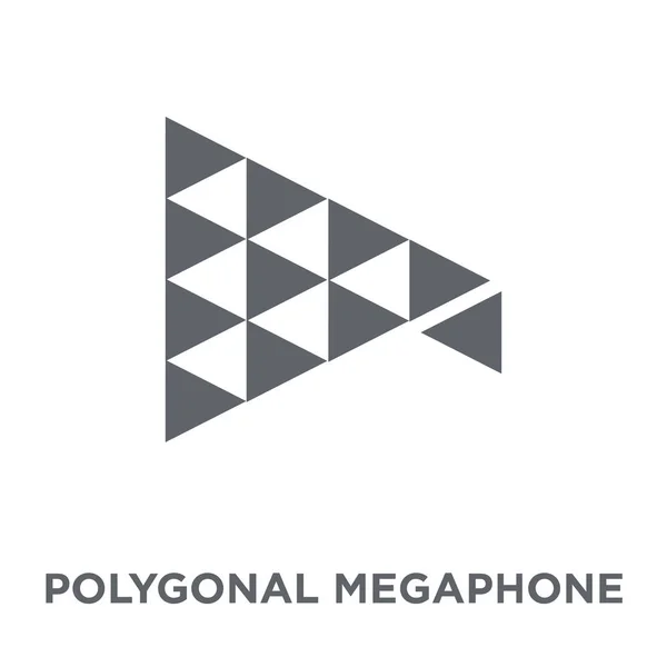 Icono Megáfono Poligonal Concepto Diseño Megáfono Poligonal Colección Geometry Ilustración — Vector de stock