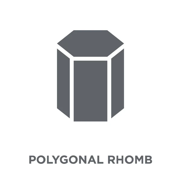 Icono Rombo Poligonal Concepto Diseño Rombos Poligonales Colección Geometry Ilustración — Vector de stock