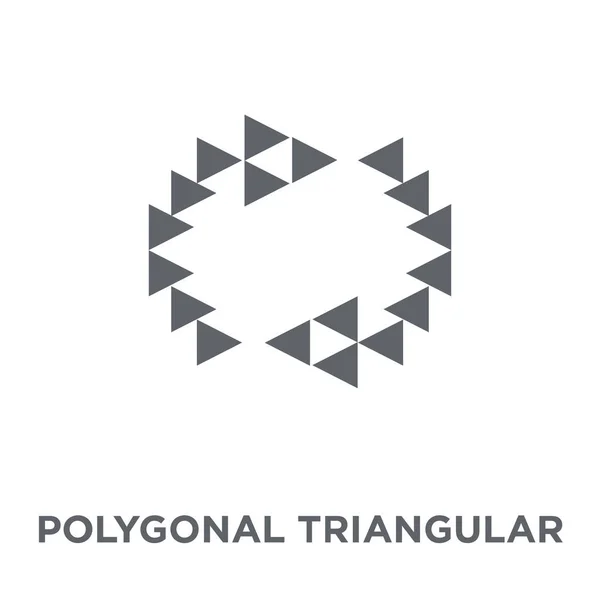 Icono Símbolo Reciclaje Triangular Poligonal Concepto Diseño Símbolo Reciclaje Triangular — Vector de stock