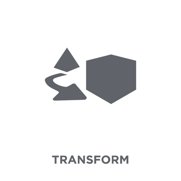 Transform Icon Transform Design Concept Geometry Collection Simple Element Vector — Stock Vector