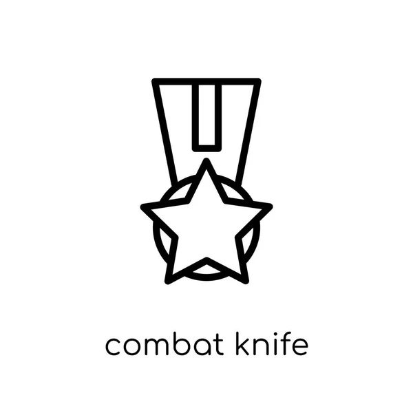 Icône Couteau Combat Tendance Moderne Plat Vecteur Linéaire Couteau Combat — Image vectorielle