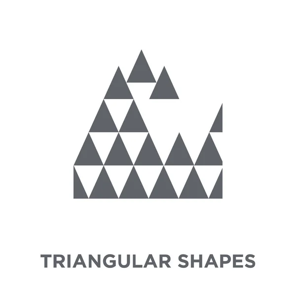 Formas Triangulares Formando Ondas Icono Formas Triangulares Que Forman Concepto — Vector de stock