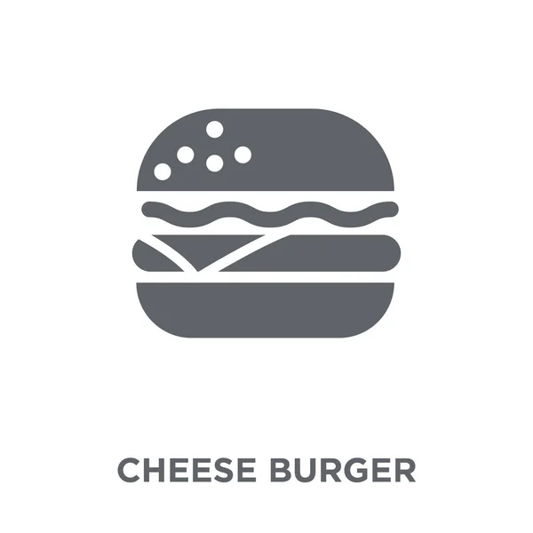 Sajt Burger Ikonra Sajt Burger Koncepció Étterem Gyűjteményből Egyszerű Elem — Stock Vector