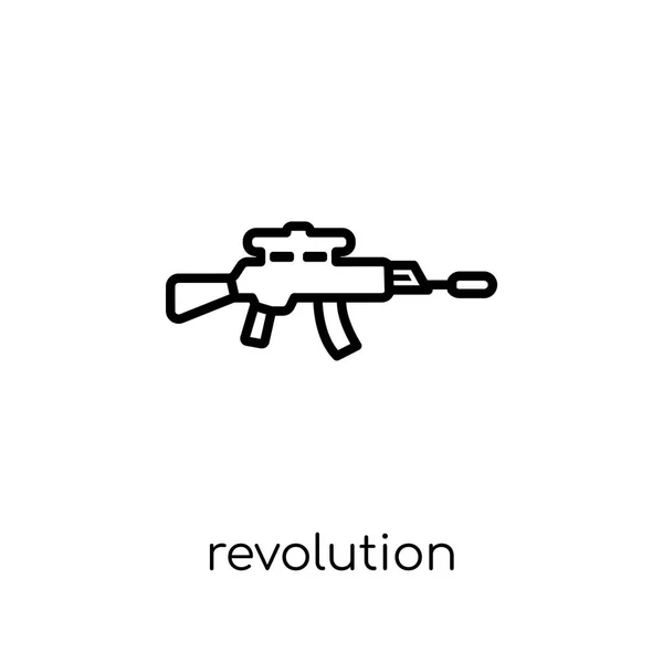 Икона Революции Модный Современный Плоский Иконка Линейной Векторной Революции Белом — стоковый вектор