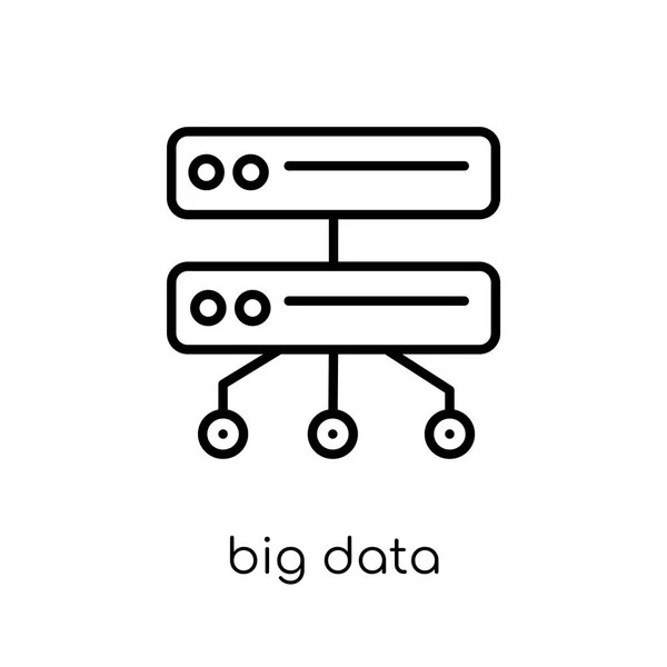 Ícone Big Data Vetor Linear Plano Moderno Moderno Moda Ícone — Vetor de Stock