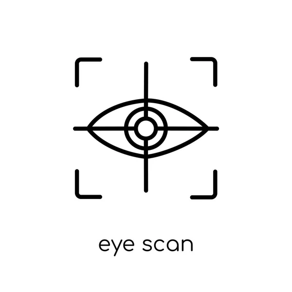 Auge Scan Symbol Trendige Moderne Flache Lineare Vektor Augen Scan — Stockvektor