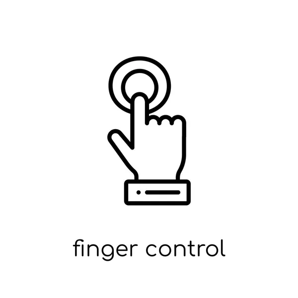 Ícone Controle Dedo Ícone Controle Dedo Vetorial Linear Plano Moderno — Vetor de Stock