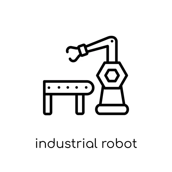 産業用ロボットのアイコン 人工知能 未来技術のコレクションの細い線は アウトライン ベクトル図から白い背景のトレンディなモダンなフラット線形ベクトル産業用ロボット アイコン — ストックベクタ