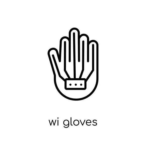 Drahtgebundene Handschuhe Trendige Moderne Flache Lineare Vektor Verdrahtete Handschuhe Symbol — Stockvektor