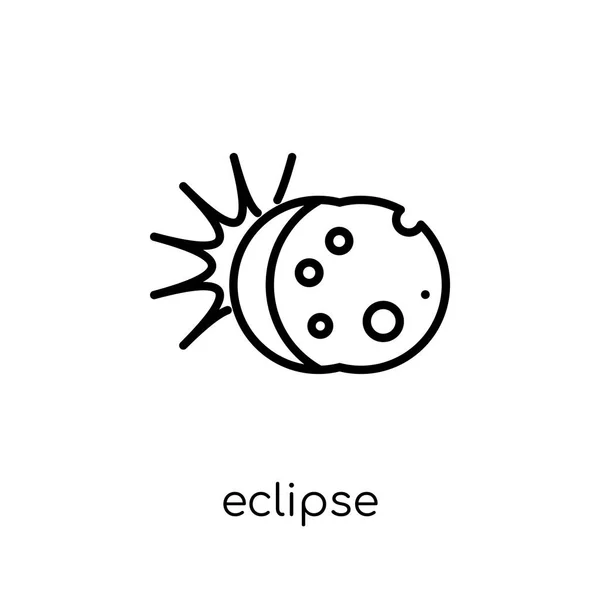 Eclipse Icono Icono Moderno Moderno Del Eclipse Del Vector Lineal — Archivo Imágenes Vectoriales