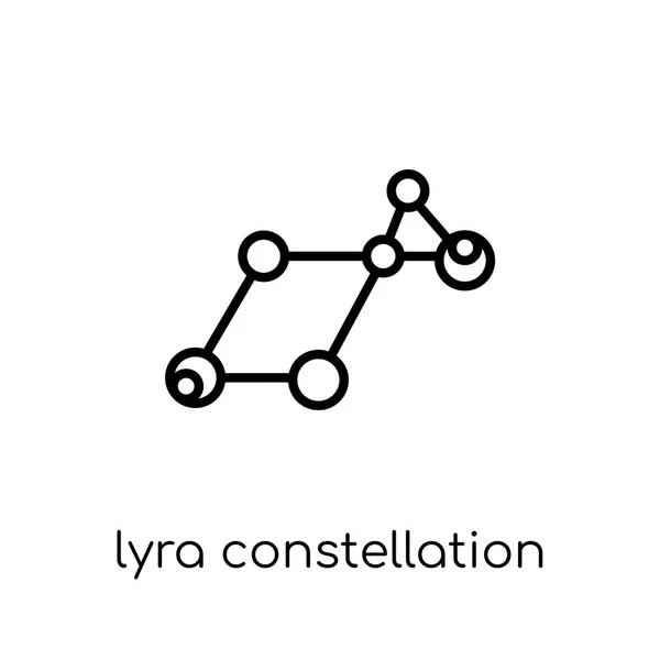 Lyra Konstellation Ikonen Trendiga Moderna Platt Linjär Vektor Lyra Konstellation — Stock vektor